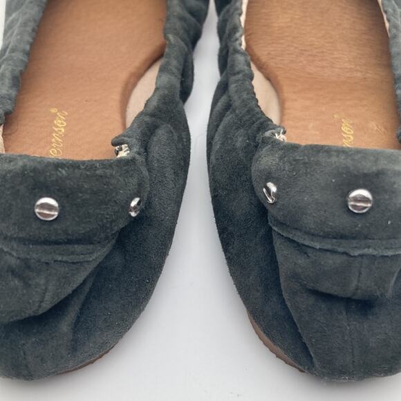 Matt Bernson Womens Gray Suede Glitter Stretch Ballet Flats 7.5 - Picture 3 of 9